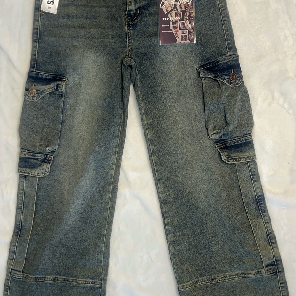 VIP Denim Jeans with Button Detail